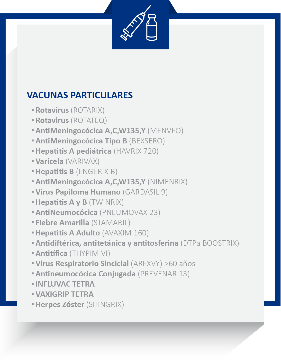 Vacunatorio | Clínica MEDS